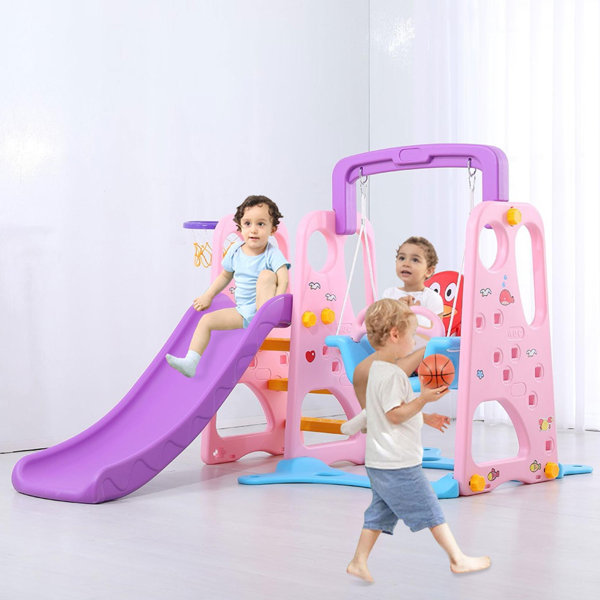 WCCTNYDY INC Plastic Swing Set with 1 Swing(s) , 1 Slide(s) Wayfair